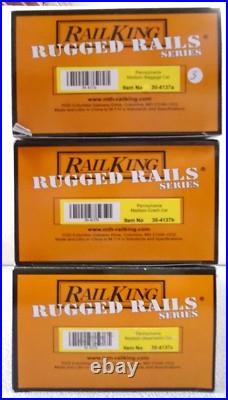 MTH Rail King Rugged Rails 30-4137 A B & C 3-Car Passenger Set NIB