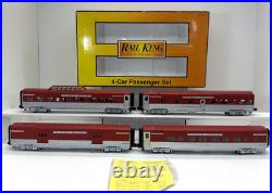 MTH Railking 30-6708 Rock Island 4-Car 60' Streamlined Passenger Set O Used