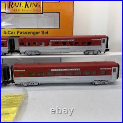 MTH Railking 30-6708 Rock Island 4-Car 60' Streamlined Passenger Set O Used