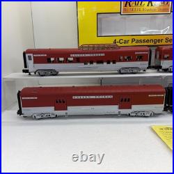 MTH Railking 30-6708 Rock Island 4-Car 60' Streamlined Passenger Set O Used