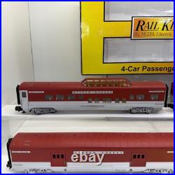 MTH Railking 30-6708 Rock Island 4-Car 60' Streamlined Passenger Set O Used