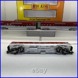 MTH Railking 30-6708 Rock Island 4-Car 60' Streamlined Passenger Set O Used