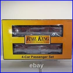 MTH Railking 30-6708 Rock Island 4-Car 60' Streamlined Passenger Set O Used MTH Railking 30-6708 Rock Island 4-Car 60' Streamlined Passenger Set O Used