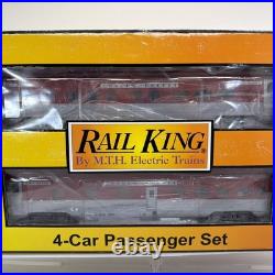 MTH Railking 30-6708 Rock Island 4-Car 60' Streamlined Passenger Set O Used
