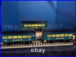 MTH Standard Gauge Tinplate Blue 300 Series 3-Car Passenger Set