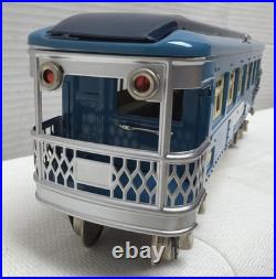 MTH TINPLATE O-GAUGE 10-1064 BLUE COMET WithNICKEL TRIM 4-CAR PASSENGER SET LNIB