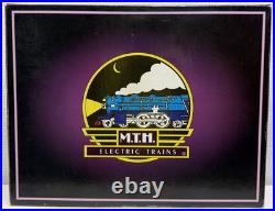 MTH TINPLATE O-GAUGE 10-1064 BLUE COMET WithNICKEL TRIM 4-CAR PASSENGER SET LNIB