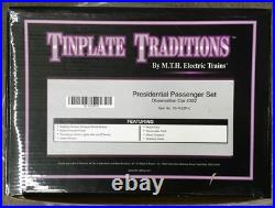 MTH Tinplate 10-1122P Flyer Presidential 2-Tone Blue 4 car Passenger Set