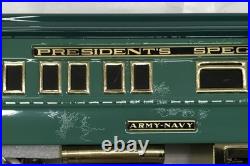 MTH Tinplate 10-1122P Flyer Presidential 2-Tone Blue 4 car Passenger Set