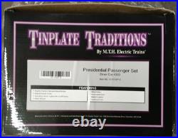 MTH Tinplate 10-1122P Flyer Presidential 2-Tone Blue 4 car Passenger Set