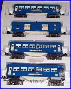 MTH Tinplate Two Tone Blue 4 Car 2600 Series Passenger Set 10-8009 A224