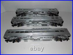 MTH Trains Cal Zephyr 70' ABS Scale Streamlined Passenger Car Set Ribbed 20-6545