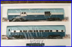 MTH mt-6018 Santa Fe Blue Goose Aluminum Passenger Train Set 4 Car NIB