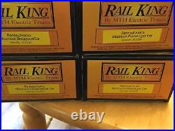 MTH rail-king pennsylvania passenger car Set Issue 1997 NIB 30-6200 To 6203