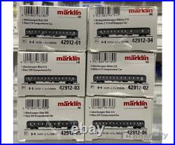 Marklin 42912 HO DB 6 Piece Interzone Express Passenger Car Set