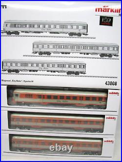 Marklin HO Scale DB City Bahn Wagen Passenger Car Set of 3 NOS 43808