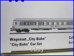 Marklin HO Scale DB City Bahn Wagen Passenger Car Set of 3 NOS 43808
