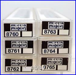 Marklin Z Mini Club 8760, 61, 62, 63, 64 & 65 Amtrak 6-Car Passenger Set