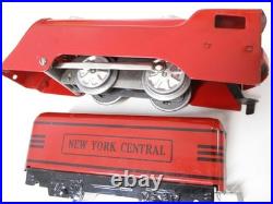 Marx 575 Mechanical Passenger Set Red CV Loco Boxed Prewar O gauge X7671