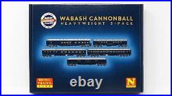 Micro-Trains 99302211 Wabash Cannonball Heavyweight Passenger Car Set N Scale