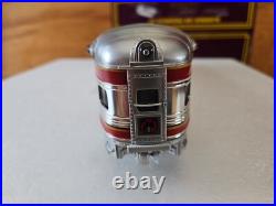 Mth 20-6021 Santa Fe Red Stripe 60' Aluminum Passenger Train 4 Car Set O Exc