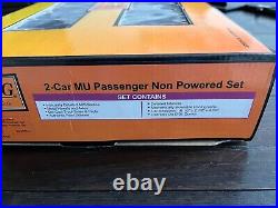 Mth 30-2648-3 Long Island 2 Car Mu Passenger Set Non-powered Rail King Add-on