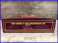 Mth Mt-1024 600 Series Two Tone Green 4 Car Passenger Set 3 Rail Coach Baggage Mth Mt-1024 600 Series Two Tone Green 4 Car Passenger Set 3 Rail Coach Baggage
