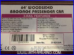 Mth Premier Boston & Maine 64' Wood Sided 3 Car Passenger Set 20-62038! O Scale