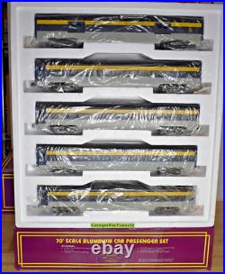 Mth Premier C&o Chesapeake & Ohio 70' Aluminum 5-car Passenger Set 20-6502 Nib Mth Premier C&o Chesapeake & Ohio 70' Aluminum 5-car Passenger Set 20-6502 Nib