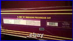 Mth Premier Custom Monon Steam-era 5-car Madison Passenger Set Vg+ In 20-4053 Ob