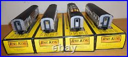 Mth Railking 30-6070 Pennsylvania Silver Passenger 4-car Train O Gauge Set Prr
