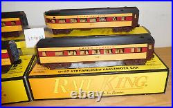 Mth Railking 30-6107 Union Pacific Streamlined Passenger 4 Car Train O Gauge Set