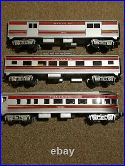 Mth Railking Santa Fe Sf Warbonnet Streamlined Passenger 3 Car Train O Gauge Set