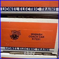 NEW Lionel Wabash Fallen Flag Series Passenger 6 Car Set 6-7227-7232
