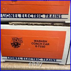 NEW Lionel Wabash Fallen Flag Series Passenger 6 Car Set 6-7227-7232