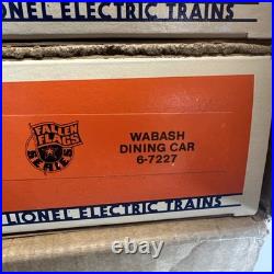 NEW Lionel Wabash Fallen Flag Series Passenger 6 Car Set 6-7227-7232
