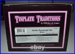 NEW MTH Dorfan Standard Gauge Tinplate Green 4 Car Passenger Set 10-5031