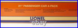 NEW NIB 4-CAR SET LIONEL 21 Wabash Blue Bird #6-82550 PASSENGER CAR