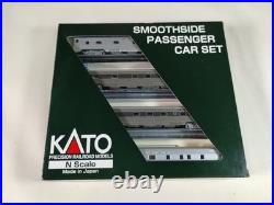NOS KATO N Scale #106-1401 Smoothside Passenger Car Set E Santa Fe 4 Car Set