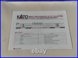 NOS KATO N Scale #106-1401 Smoothside Passenger Car Set E Santa Fe 4 Car Set