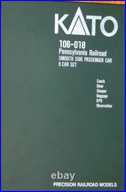 N Kato 106-018 Smooth Side Passenger 6 Car Set Pennsylvania
