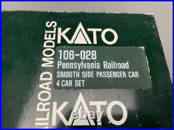 N Kato 106-028 Smooth Side Passenger Car 4 Car Set Pennsylvania Railroad N142