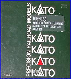N Kato 106-029 Smooth Side Passenger 3 Car Set Southern Pacific Sp Daylight