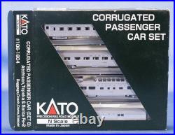 N Kato 106-1604 Corrugated Passenger Car Set Atchison Topeka & Santa Fe Set B2
