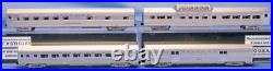 N Kato 106-1604 Corrugated Passenger Car Set Atchison Topeka & Santa Fe Set B2