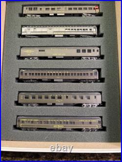 N Scale Atlas Santa Fe Green 6 Passenger Car Set N Scale Atlas Santa Fe Green 6 Passenger Car Set