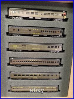 N Scale Atlas Santa Fe Green 6 Passenger Car Set N Scale Atlas Santa Fe Green 6 Passenger Car Set