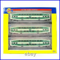 N Scale BOMBARDIER Passenger Go Transit Coach Car 3-Pack Set ATHEARN, ATH26002