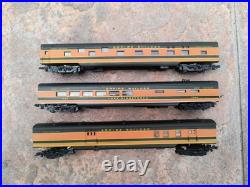 N Scale Empire Builder RUNNING Passenger Car Train Set w PA1 Alco Diesel used