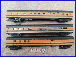 N Scale Empire Builder RUNNING Passenger Car Train Set w PA1 Alco Diesel used